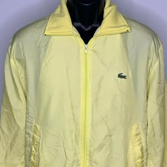 Vintage Izod Lacoste Bomber Jacket L Yellow
